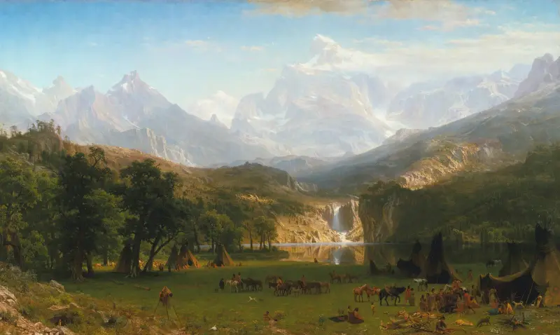 Klippiga bergen, Lander's Peak av Albert Bierstadt
