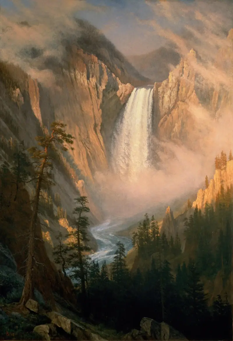 Yellowstone Falls av Albert Bierstadt