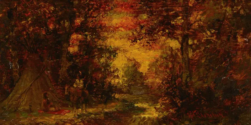 Týpí při západu slunce, Ralph Albert Blakelock
