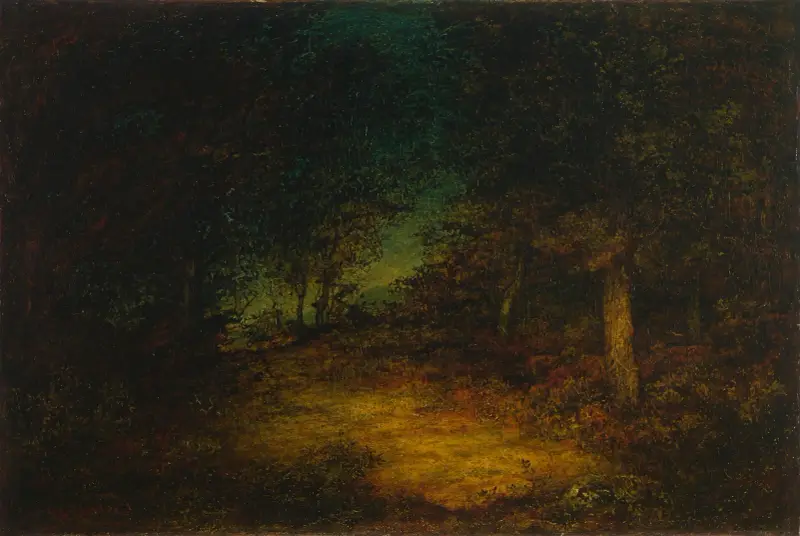 Lesní interiér, 1879, Ralph Albert Blakelock