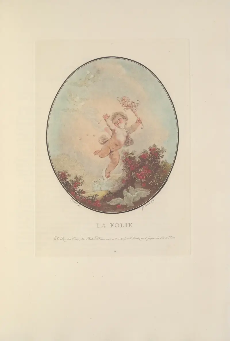 La Folie (F. Janinet after J. H. Fragonard) av Albert Christophle
