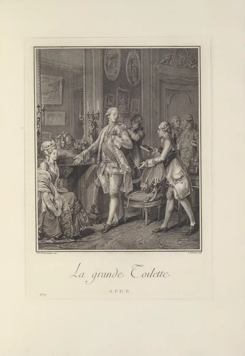La Grande Toilette (Trière och Romanet efter J. M. Moreau le Jeune) av Albert Christophle