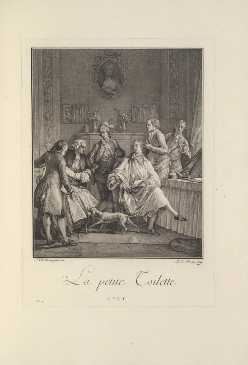 Den lilla toaletten (P.A. Martini efter J.M. Moreau le Jeune) av Albert Christophle