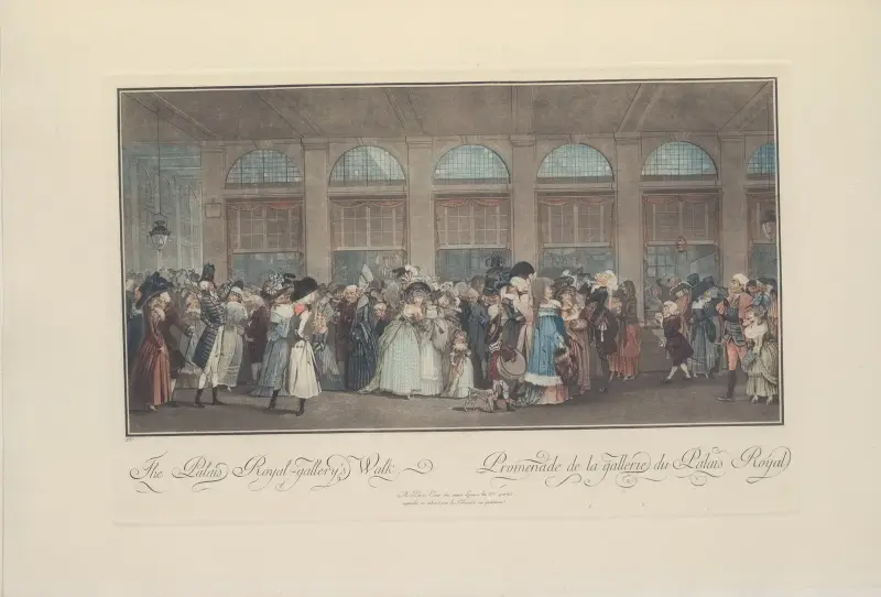 La Promenade de la Gallerie du Palais Royal (P. J. L. Debucourt) av Albert Christophle