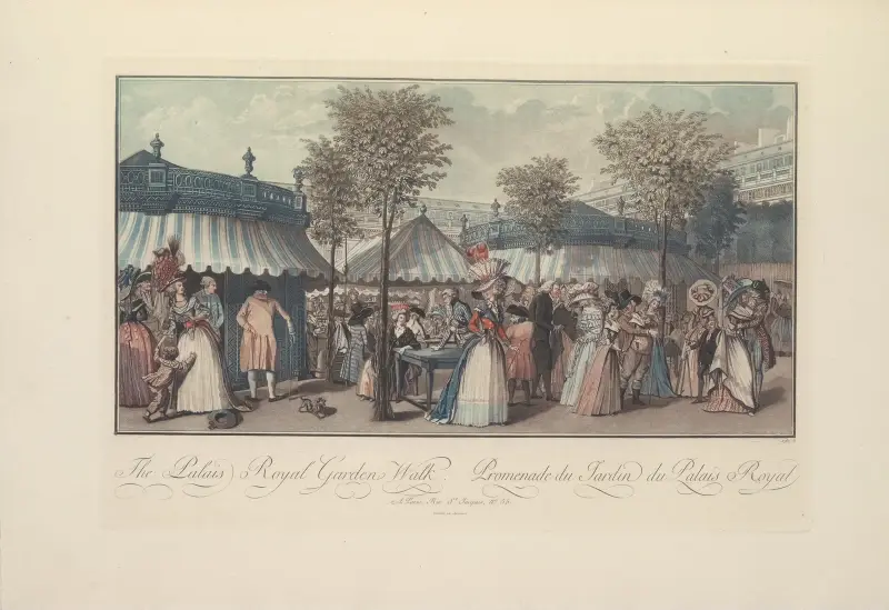 Promenaden i Palais Royals trädgård (P. J. L. Debucourt) av Albert Christophle