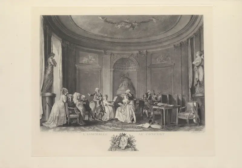 L’Assemblée au Concert (F. Dequevauviller after N. Lavreince) av Albert Christophle