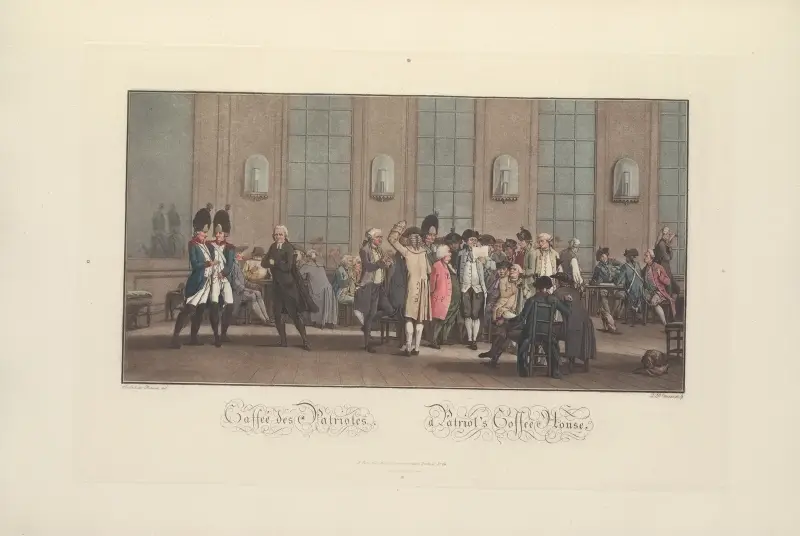 Le Café des Patriotes (J. B. Morret after J. Swebach-Defontaine) av Albert Christophle