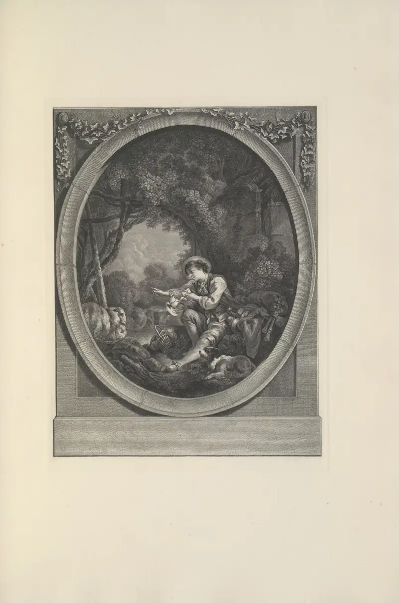 Le Départ du Courrier (J. F. Beauvarlet efter F. Boucher) av Albert Christophle