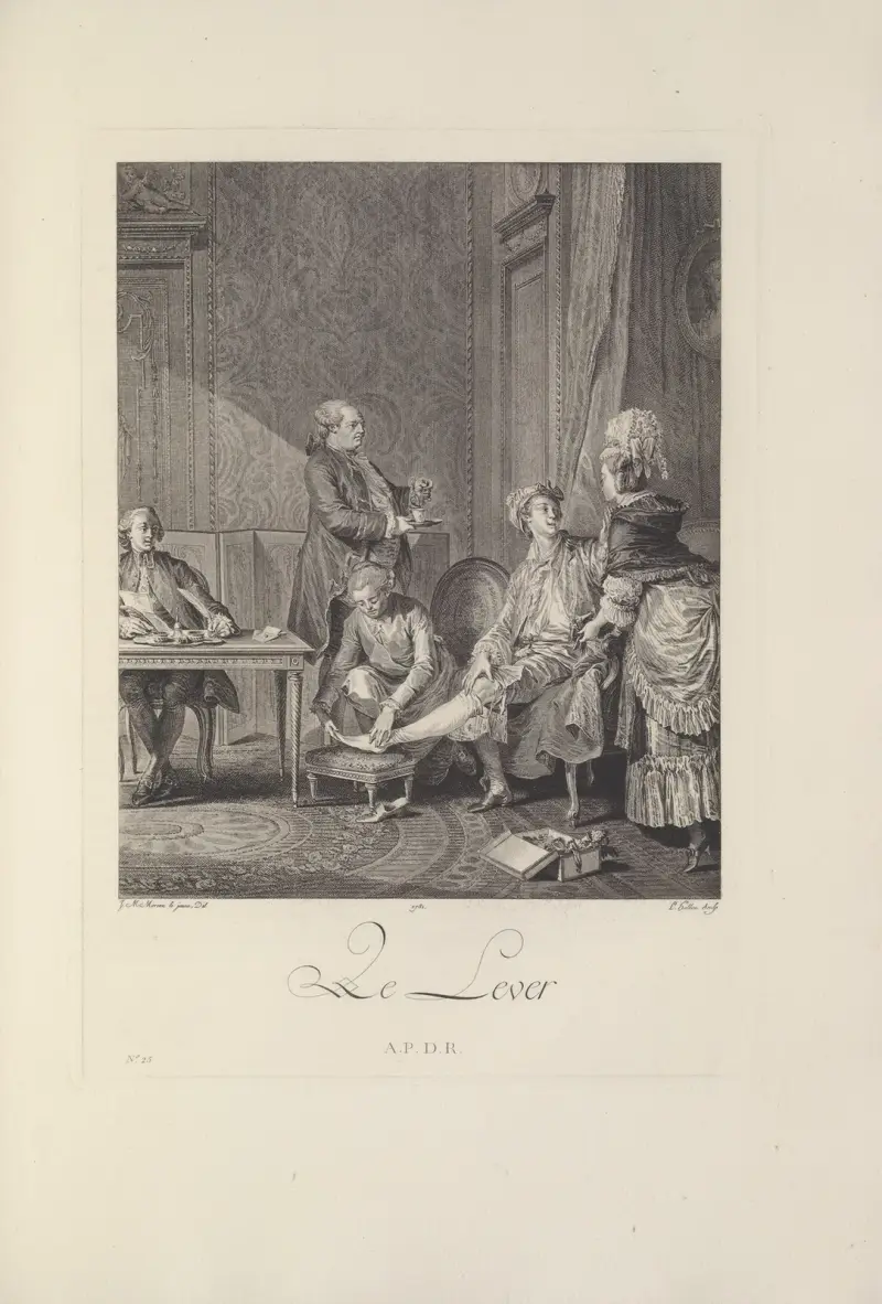 Le Lever (L.M. Halbou efter J. M. Moreau le Jeune) av Albert Christophle