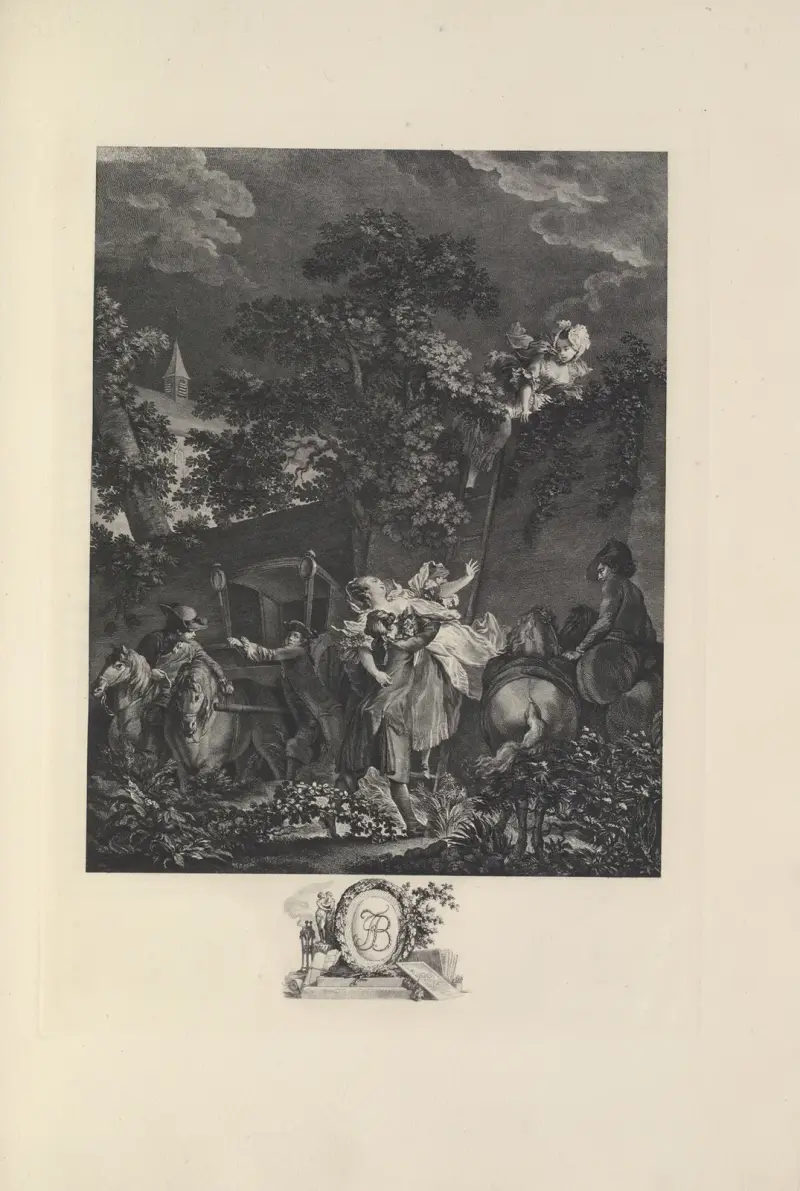 Den nattliga bortrövandet (N. Ponce efter P. A. Baudouin) av Albert Christophle