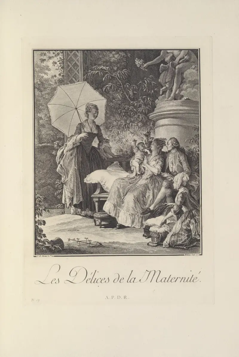 Moderskapets fröjder (I. S. Helman efter J. M. Moreau le Jeune) av Albert Christophle