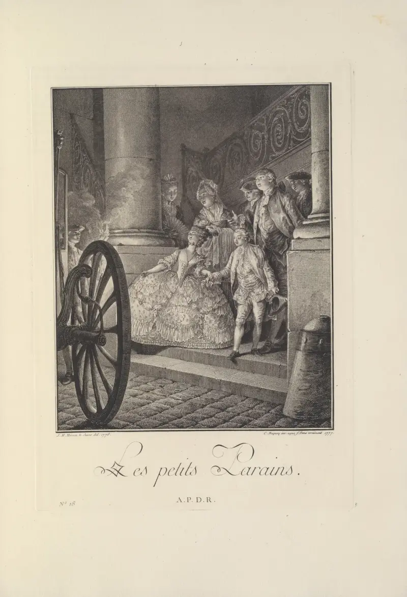 Les Petits Parrains (J. C. Baquoy after J. M. Moreau le Jeune) av Albert Christophle