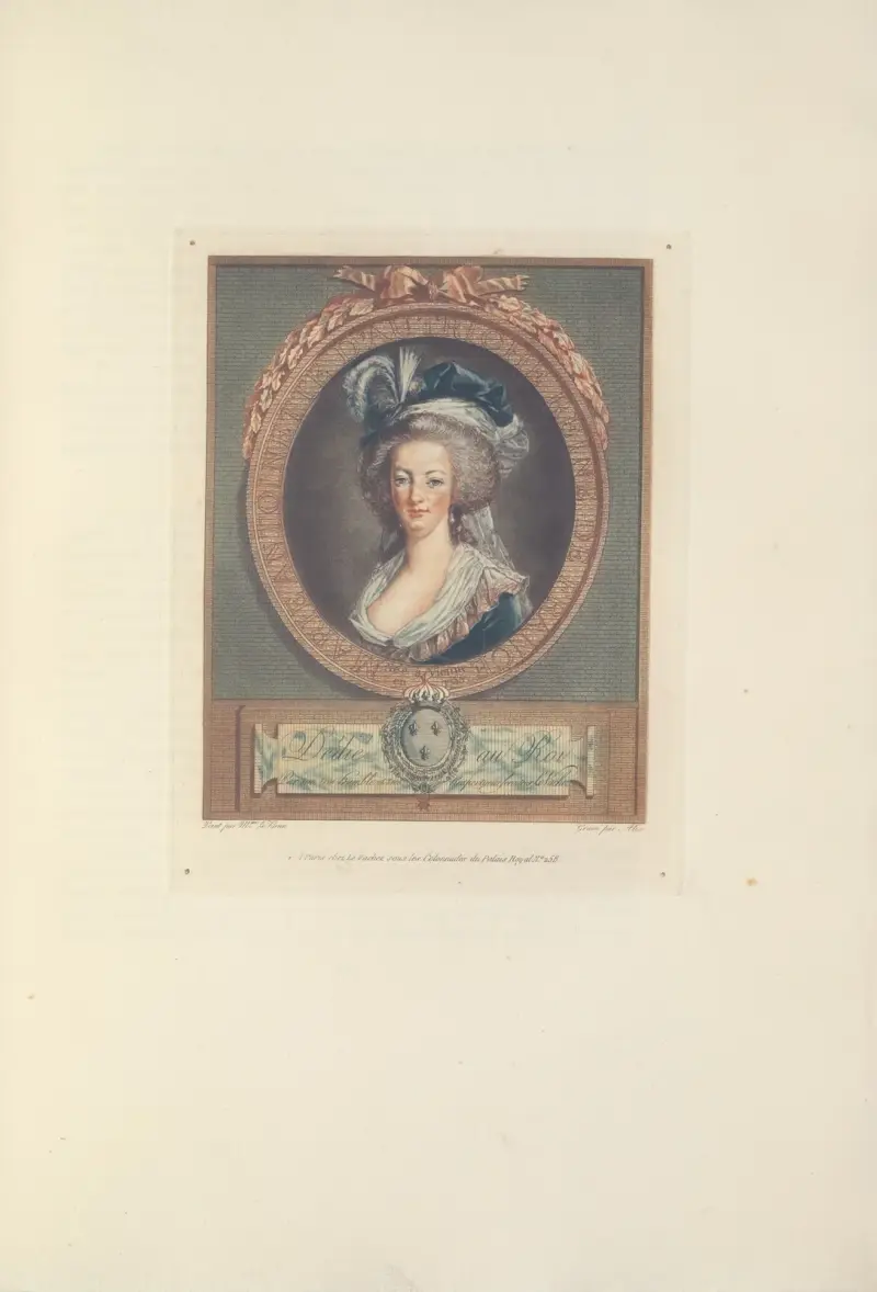 Porträtt av drottning Marie Antoinette (P. M. Alix efter Madame Vigée-Lebrun) av Albert Christophle