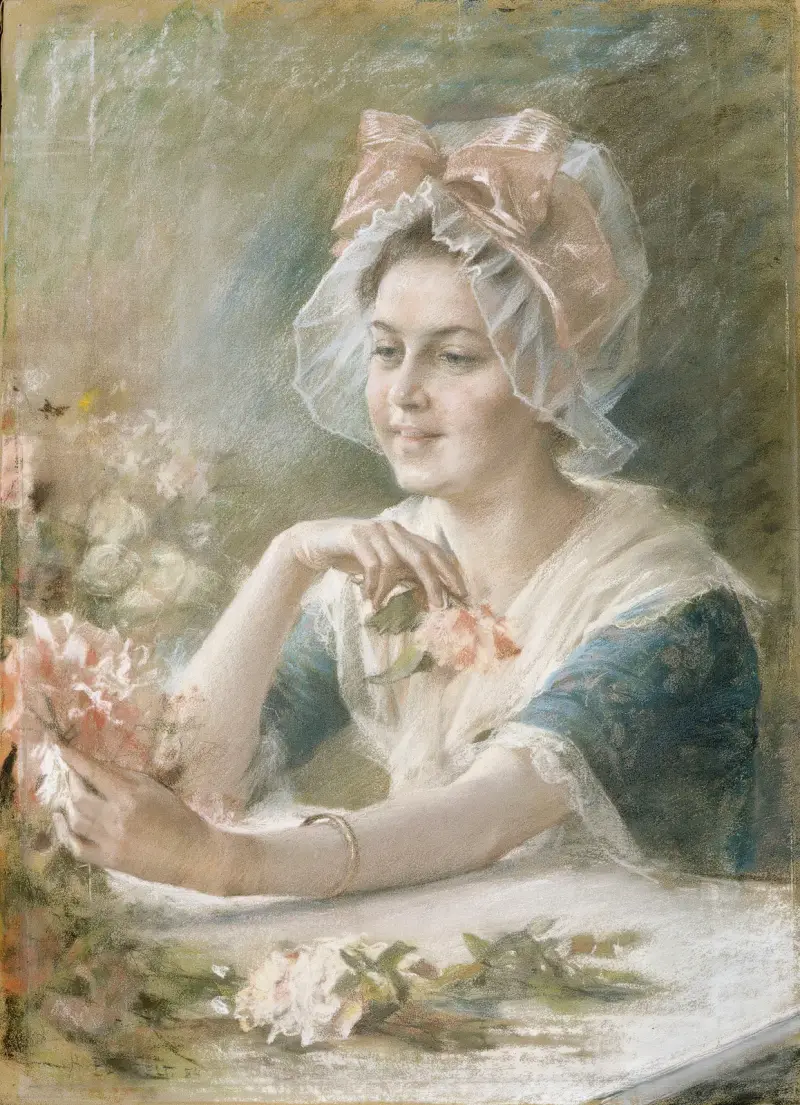Blumenmädchen von Albert Edelfelt