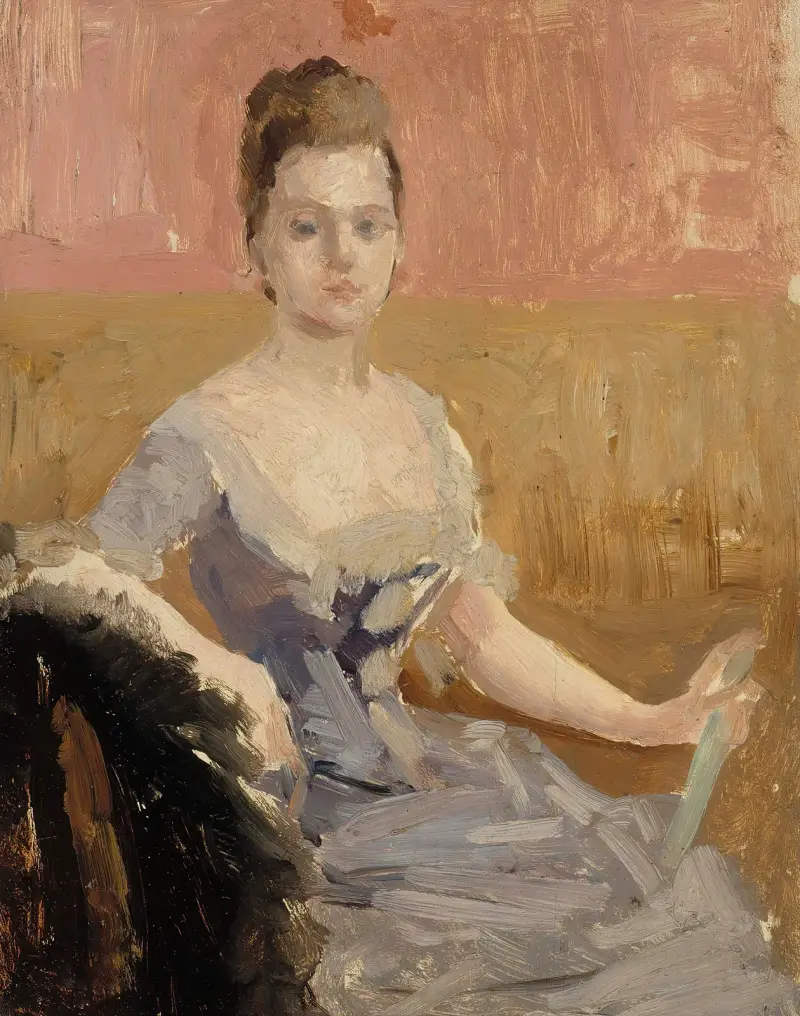 Portrait Study Of Countess Augusta Lewenhaupt av Albert Edelfelt