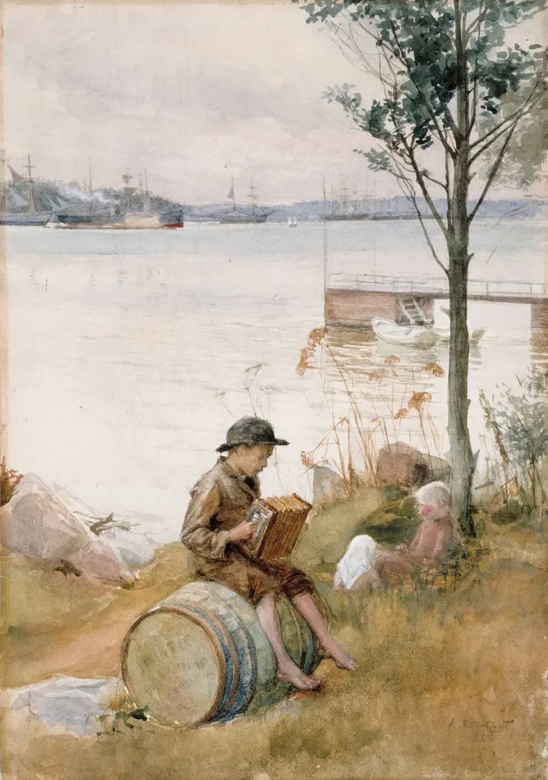 Serenade am Kai von Albert Edelfelt