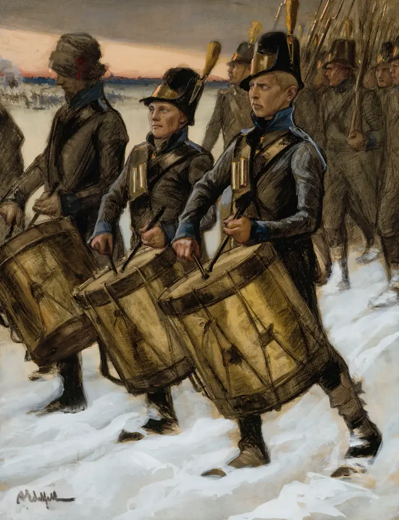 Der Marsch des Björneborger Regiments von Albert Edelfelt