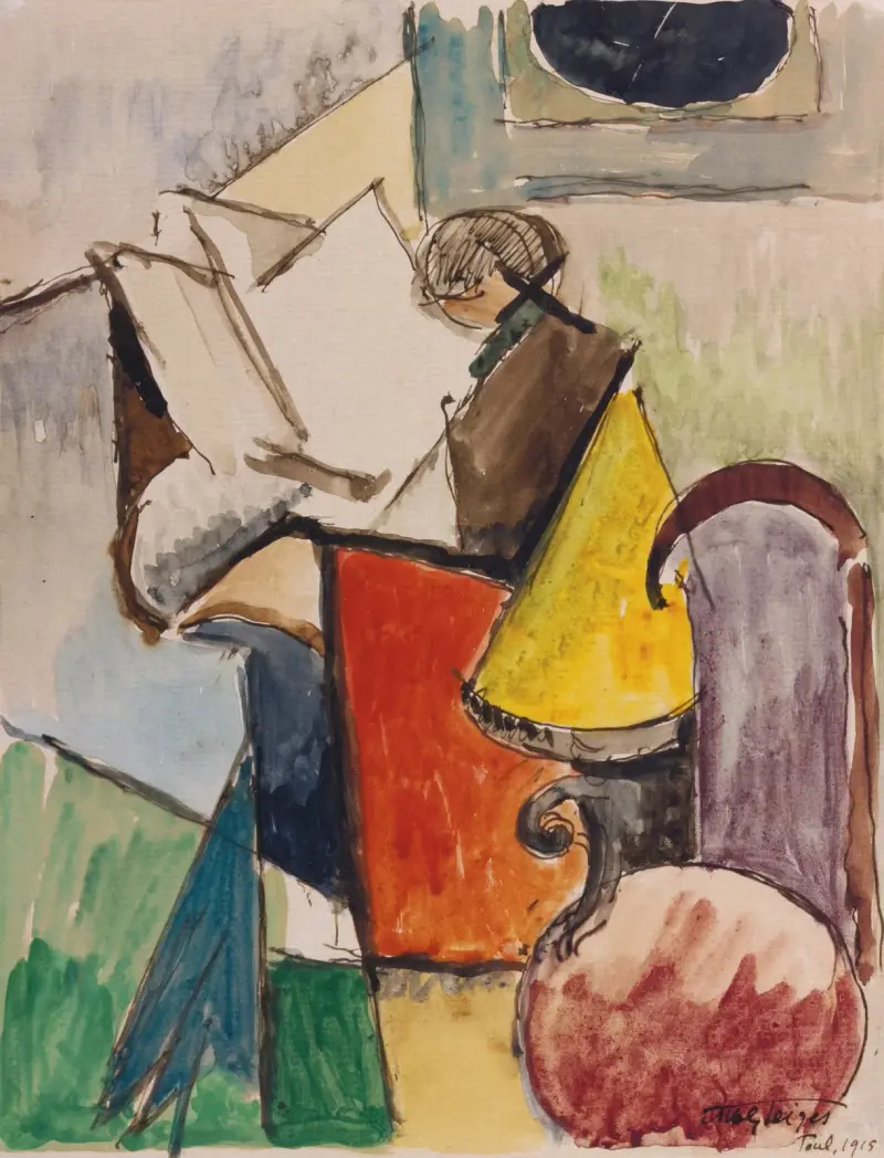 Étude de Portrait de Florent Schmitt av Albert Gleizes