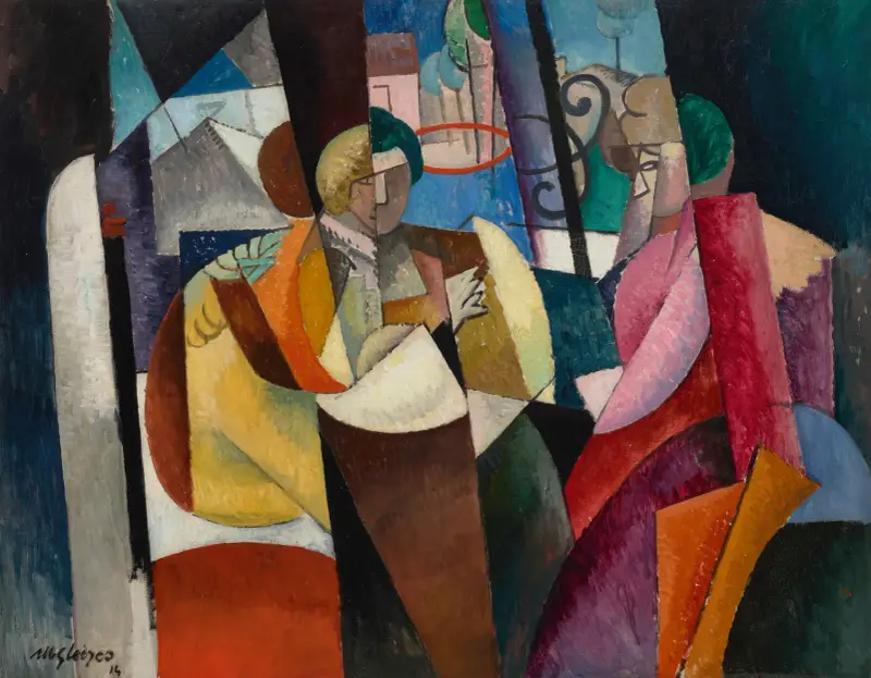 Sittande kvinnor framför ett fönster av Albert Gleizes