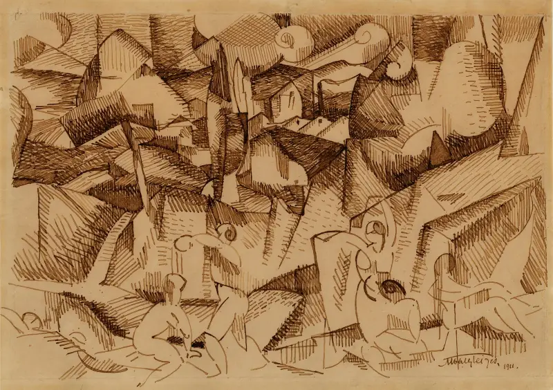 Les Baigneuses av Albert Gleizes