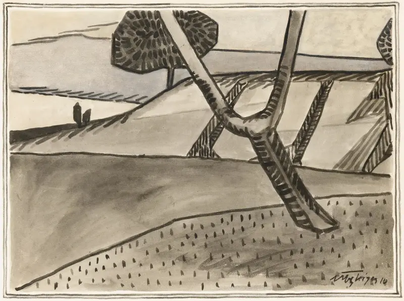 Landskap med träd av Albert Gleizes