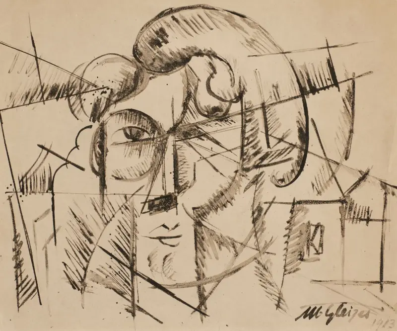 Männerkopf von Albert Gleizes