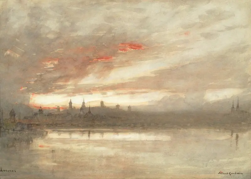 Pohled na Lucernské jezero, Albert Goodwin