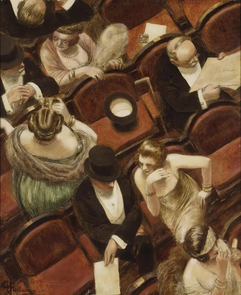 Au Theatre av Albert Guillaume