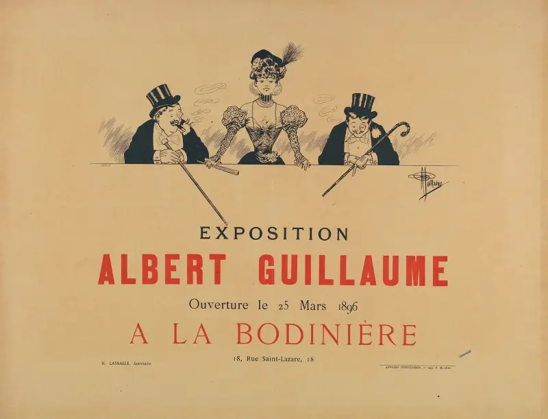 Exposition Albert Guillaume Ouverture Le 25 Mars 1896 A La Bodiniere av Albert Guillaume