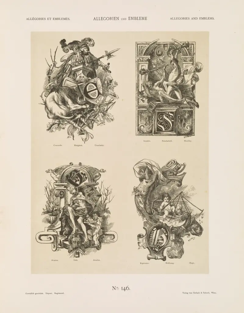 Allegorien und Embleme Vol. I Pl.171 av Albert Ilg