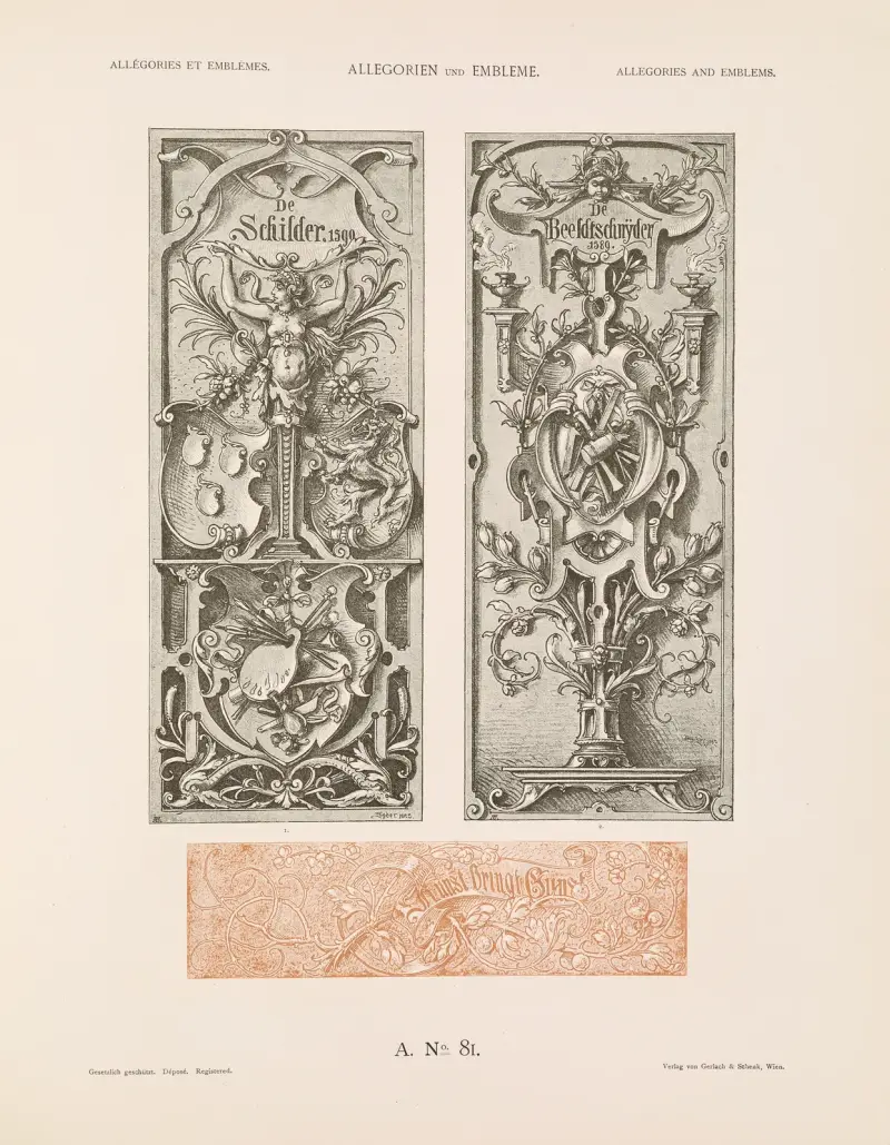 Allegorier och emblem, volym II, plansch 091 av Albert Ilg