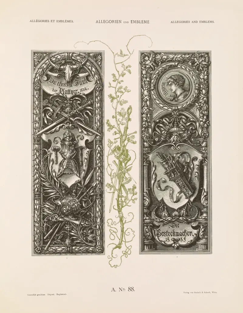 Allegorier och emblem, vol. II, plansch 98 av Albert Ilg