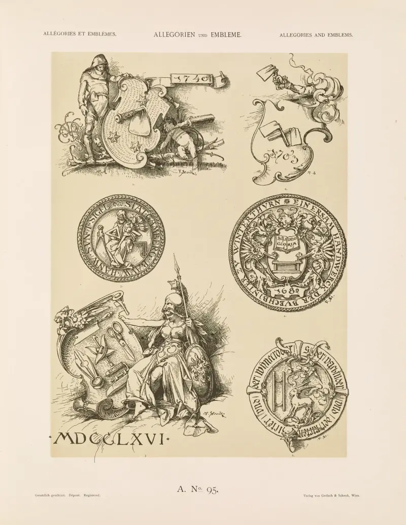 Allegorien und Embleme Vol. II Pl.105 av Albert Ilg