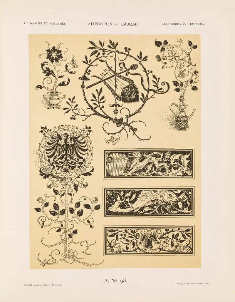 Allegorien und Embleme Vol. II Pl.108 av Albert Ilg