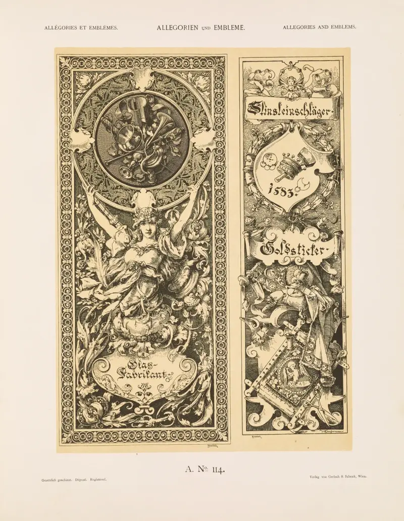 Allegorien und Embleme Vol. II Pl.124 av Albert Ilg