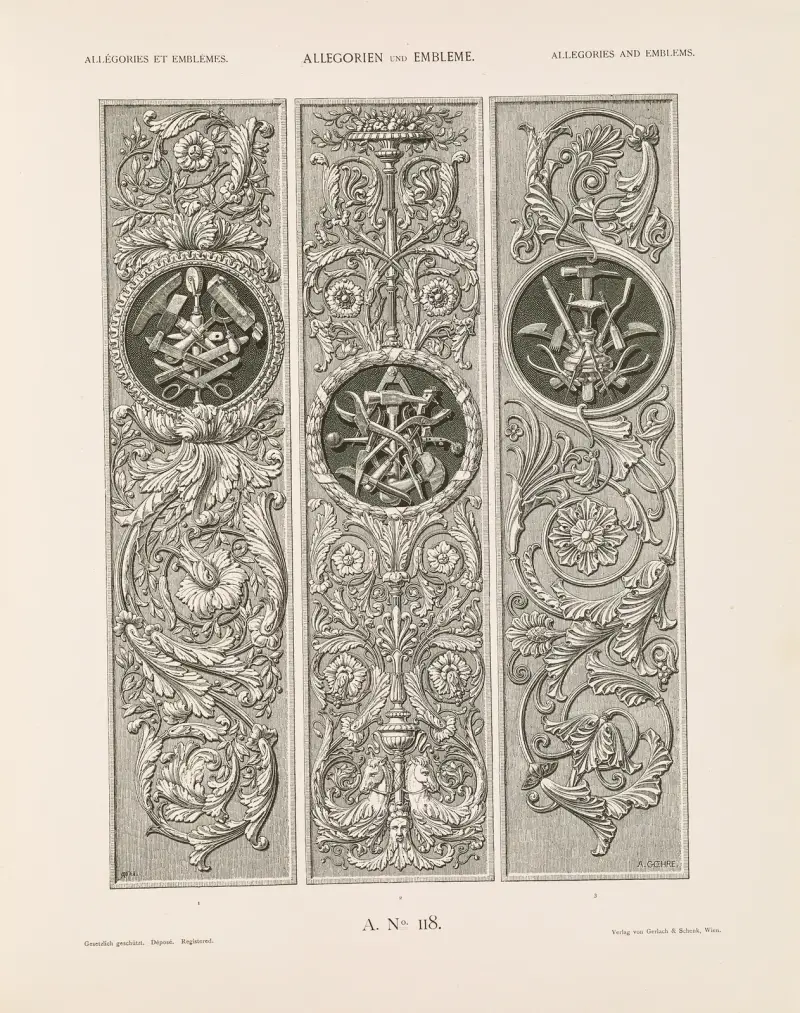 Allegorien und Embleme Vol. II Pl.128 av Albert Ilg