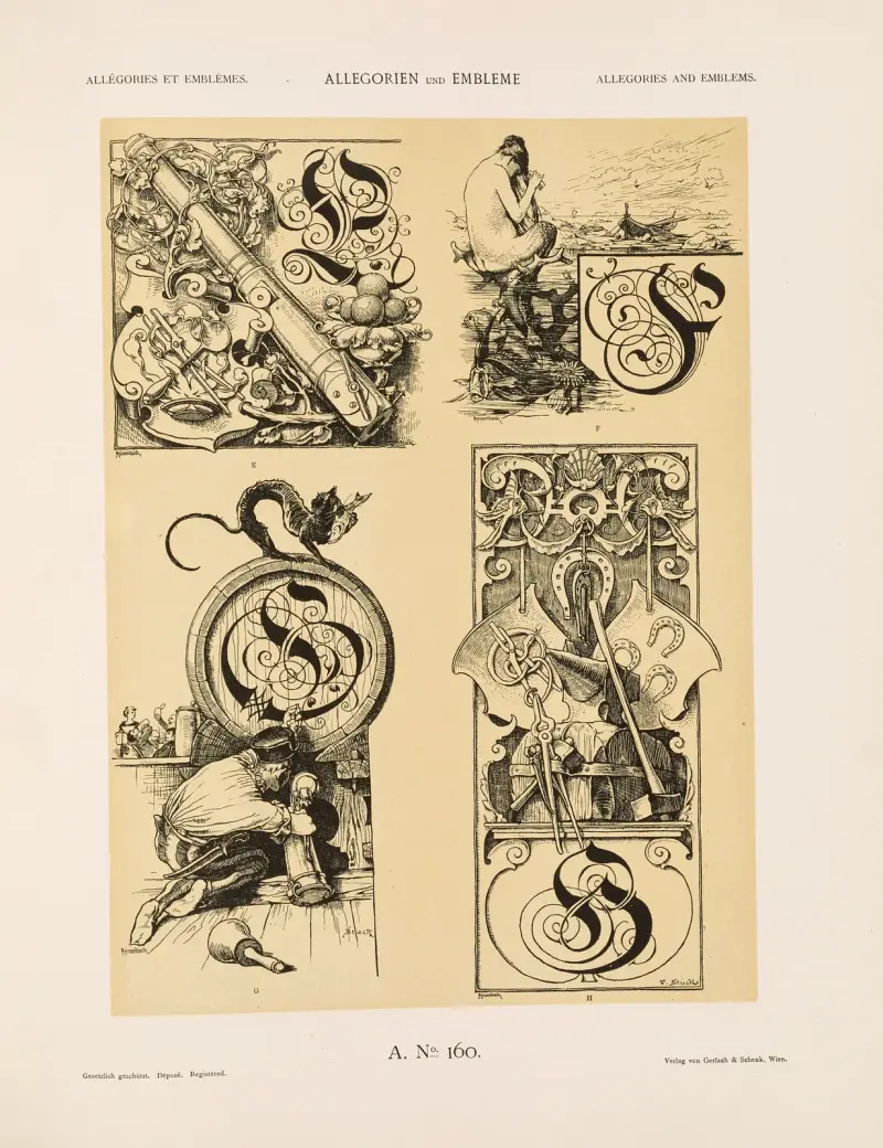 Allegorier och emblem, vol. II, plansch 172 av Albert Ilg