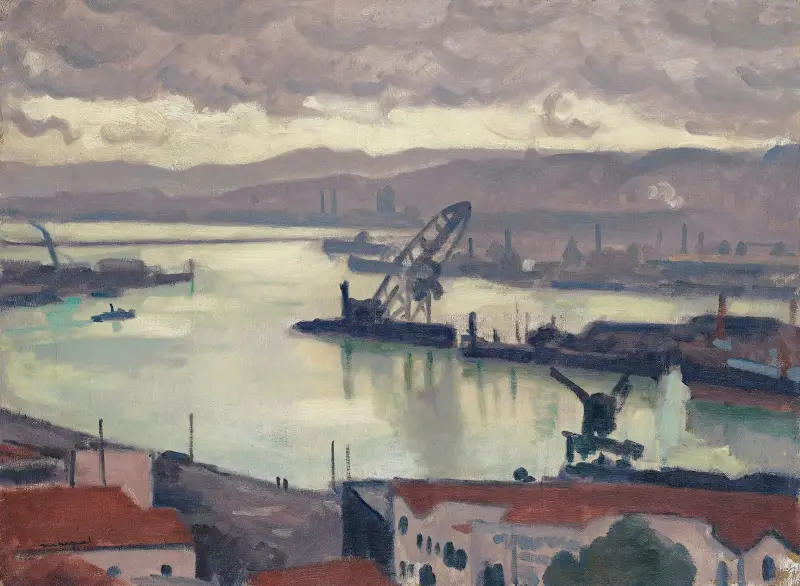 Algier bei grauem Wetter von Albert Marquet