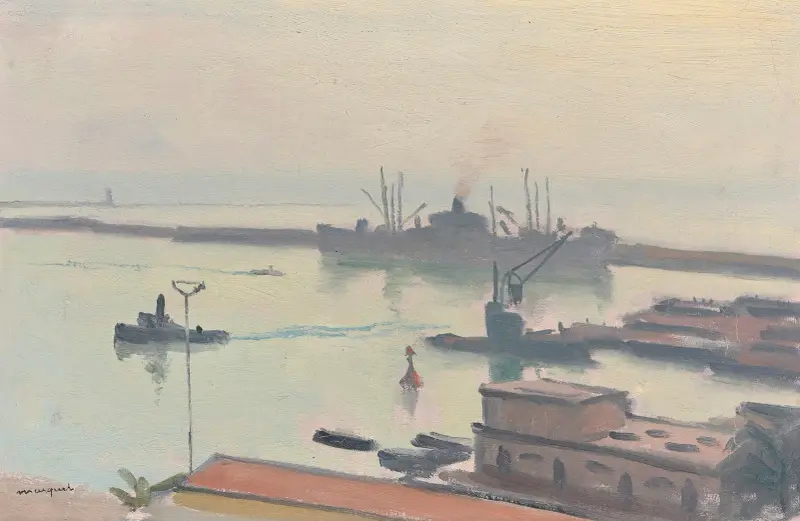 Rosa dimma över Alger av Albert Marquet