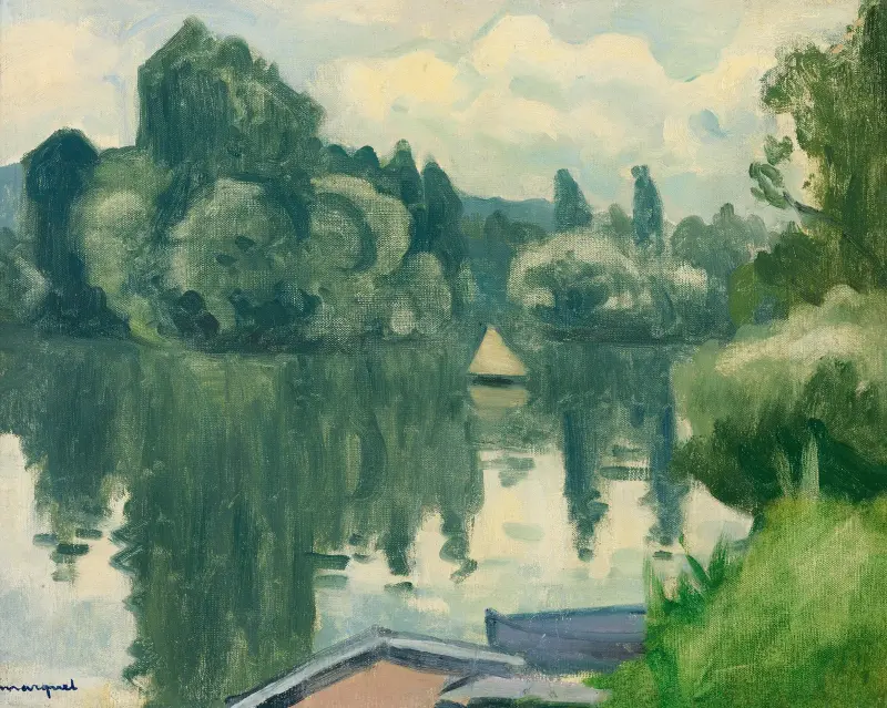 La Petite Voile À Poissy av Albert Marquet