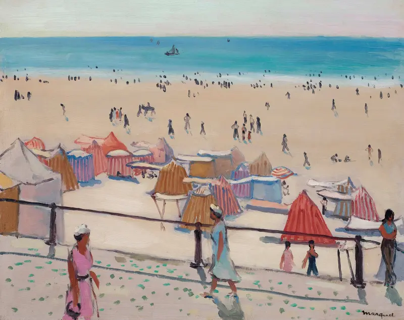 Promenaden vid Sables d’Olonne av Albert Marquet