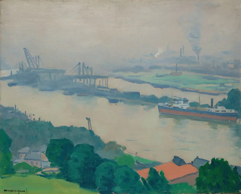 Seine vid Croisset (nära Rouen) av Albert Marquet