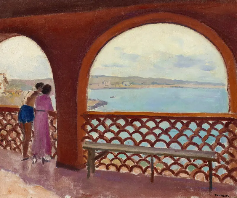 Terassen vid La Madrague av Albert Marquet