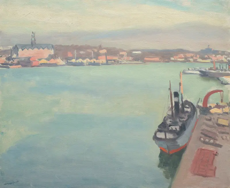 Stockholms hamn, vårmorgon av Albert Marquet