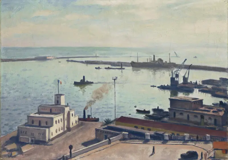 Hamnen i vinter av Albert Marquet