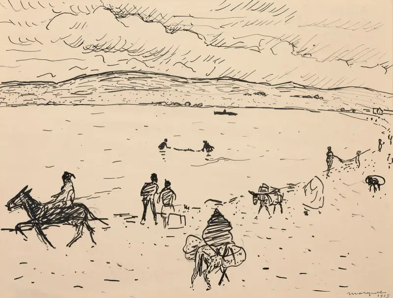 Stranden i Tanger av Albert Marquet