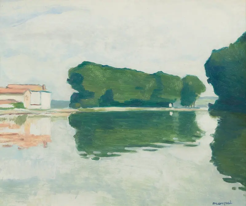 Samois, die Insel (Die Pappeln) von Albert Marquet
