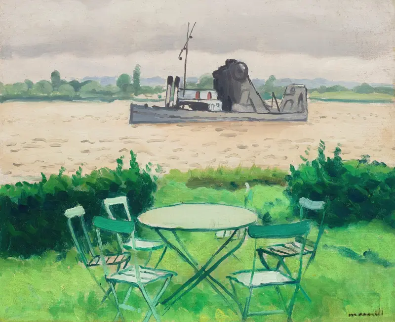 Terasse à vieuxport av Albert Marquet