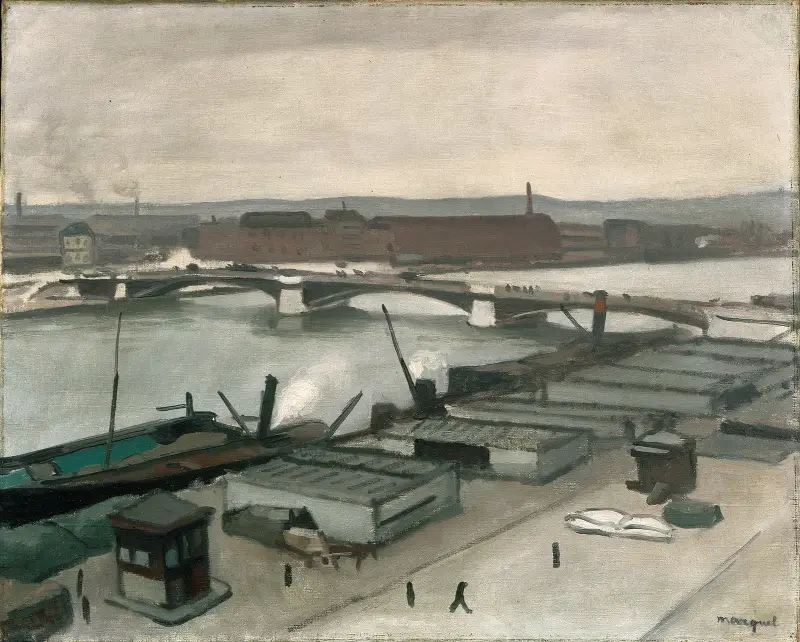 The Quays at Rouen av Albert Marquet