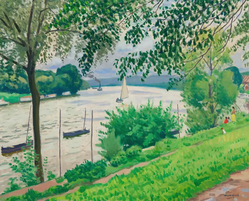 Triel, vid Seine-stranden av Albert Marquet